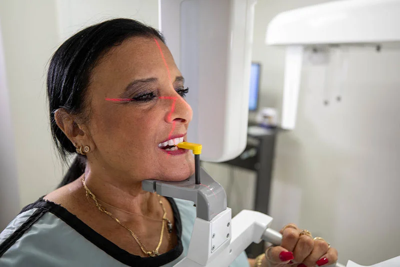 a woman getting an x ray